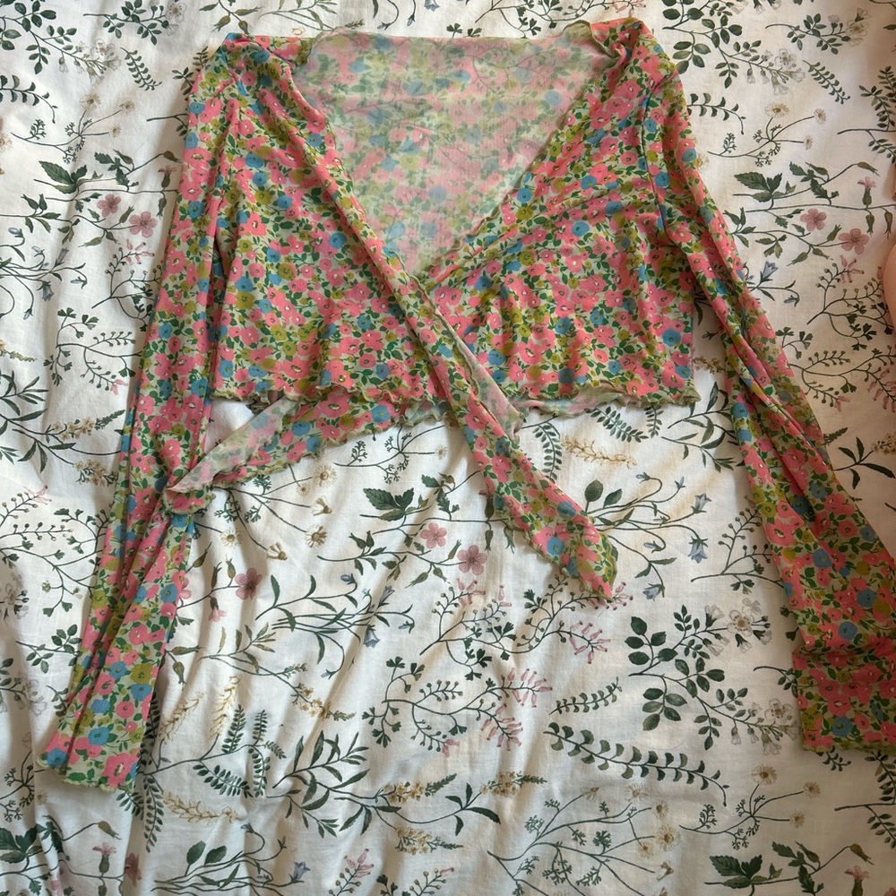 Floral wrap up top from CIDER